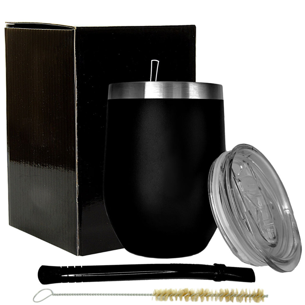 크레드링크 더블월 예르바 마테 컵 12온스 진공 스테인리스 스틸 메이트 고드 아르헨티나 티컵 예르바 마테용