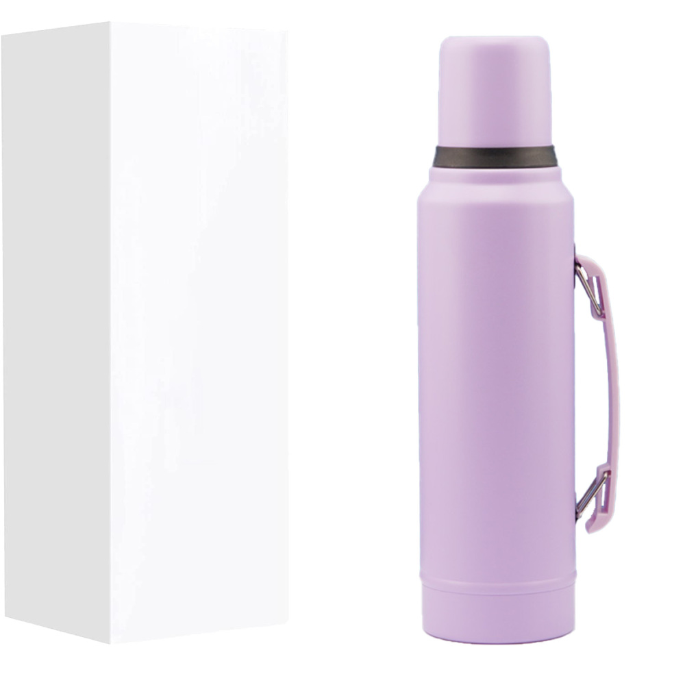 Botella de boca ancha con aislamiento al vacío Credrink Classic: termo de acero inoxidable 18/8 sin BPA para bebidas frías y calientes; mantiene el líquido caliente o frío