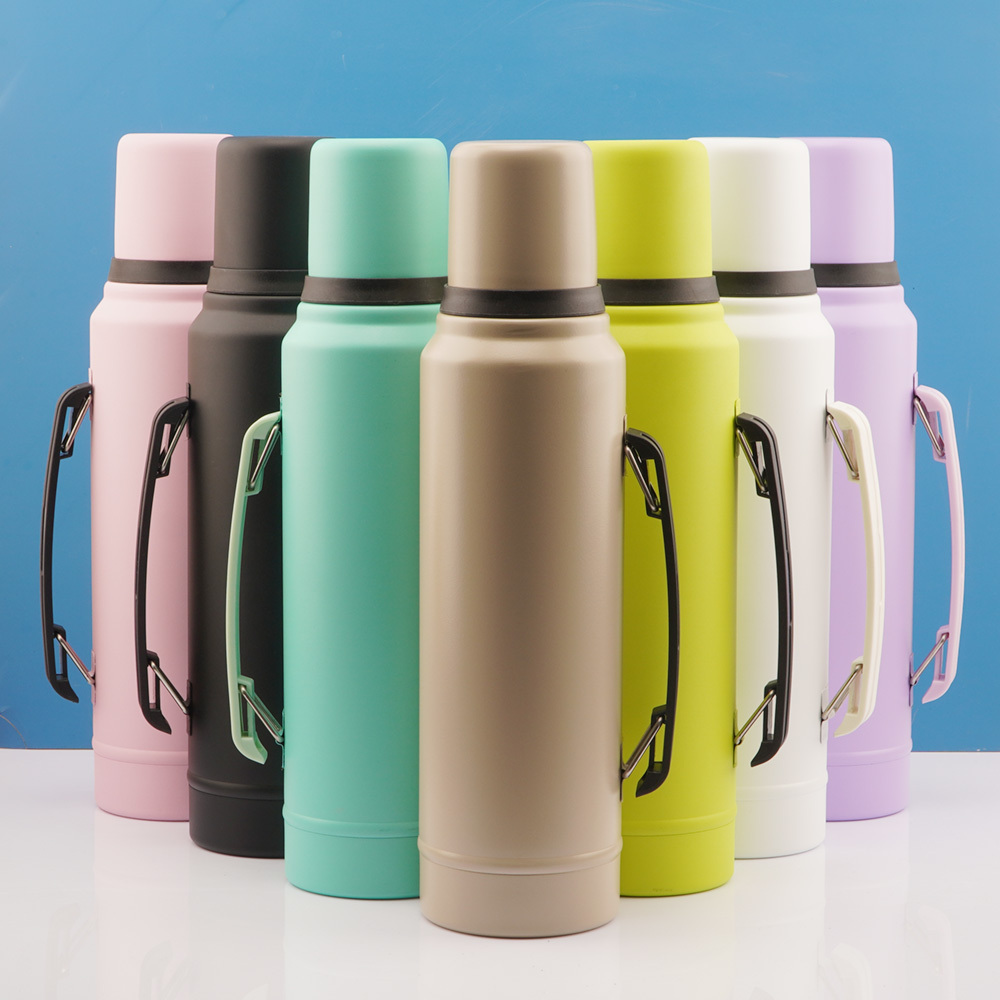 Botella de boca ancha con aislamiento al vacío Credrink Classic: termo de acero inoxidable 18/8 sin BPA para bebidas frías y calientes; mantiene el líquido caliente o frío