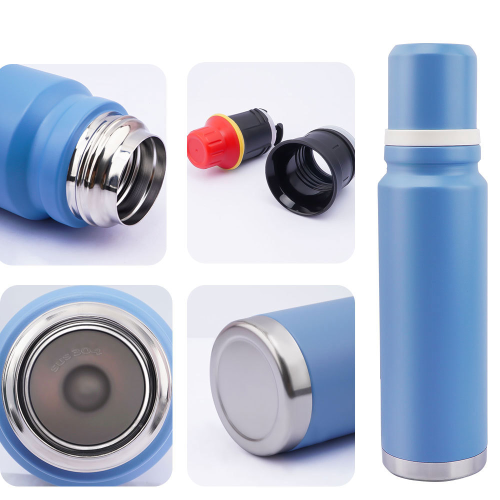 Credrink 1000ml 이중벽 스테인리스 스틸 예르바 메이트 보온병 누출 방지 뚜껑 및 내장 컵이 있는 음료 이중벽 단열재 24시간 뜨거운 커피 차에 적합 식기 세척기 사용 가능