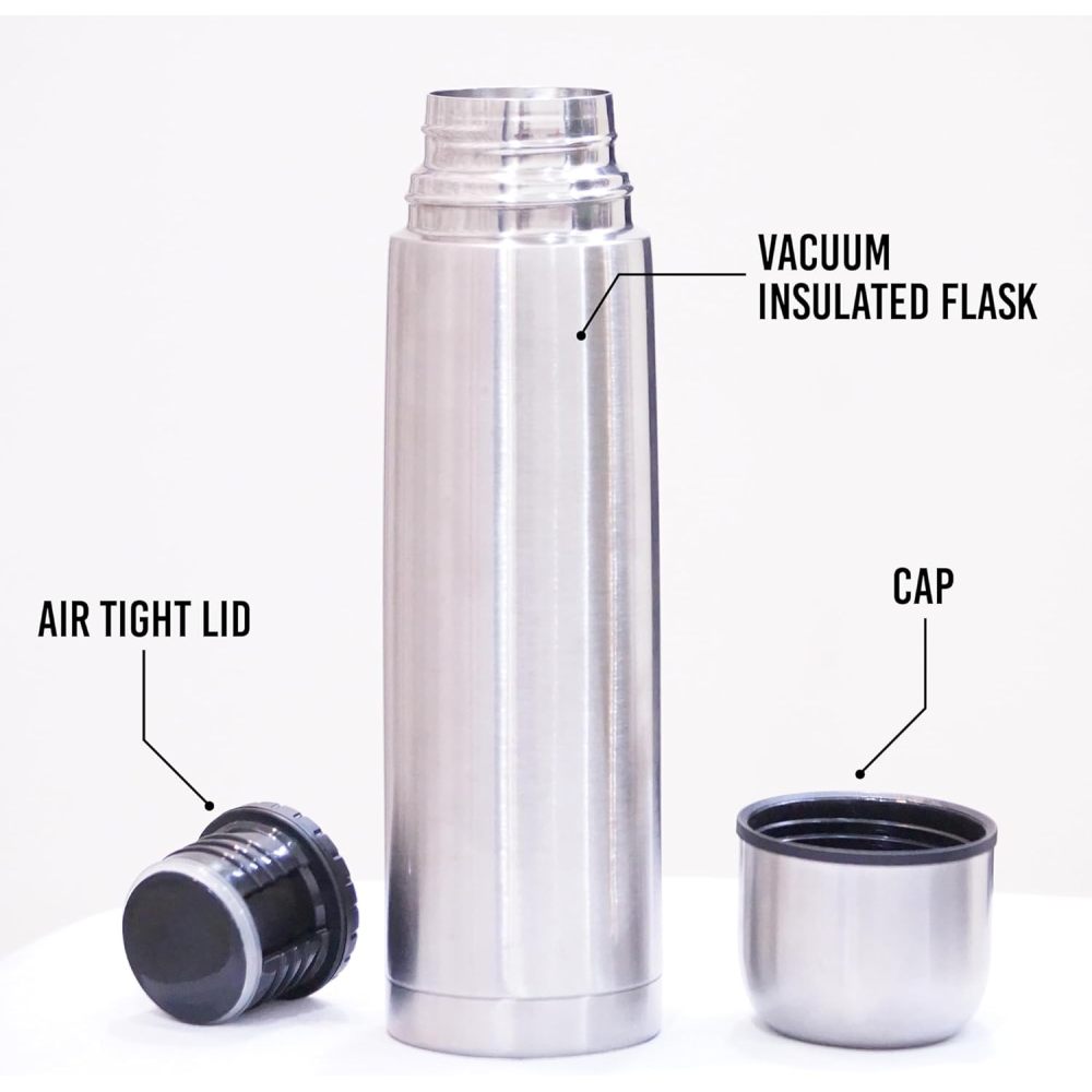 Credrink Meilleur thermos à café en acier inoxydable sans BPA Triple paroi isolée Eau chaude Boissons froides pendant des heures Parfait pour le vélo Sac à dos Camping Bureau