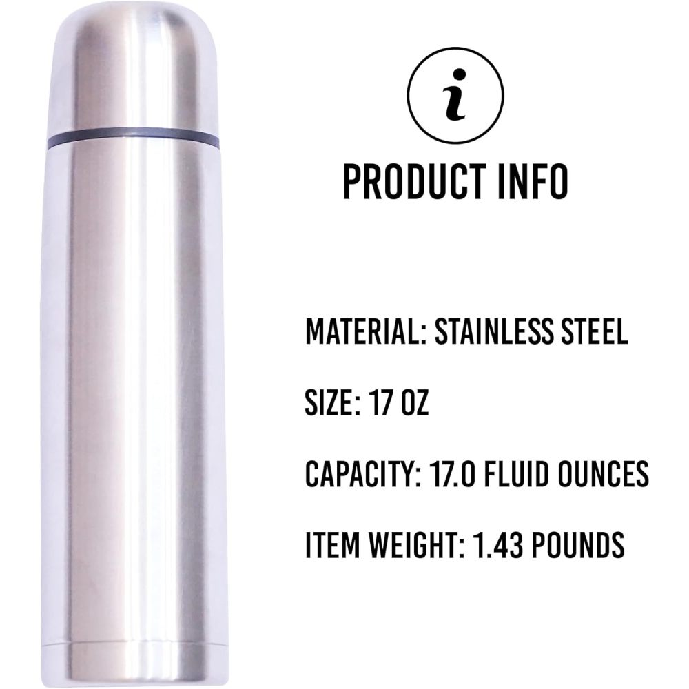 Credrink Meilleur thermos à café en acier inoxydable sans BPA Triple paroi isolée Eau chaude Boissons froides pendant des heures Parfait pour le vélo Sac à dos Camping Bureau