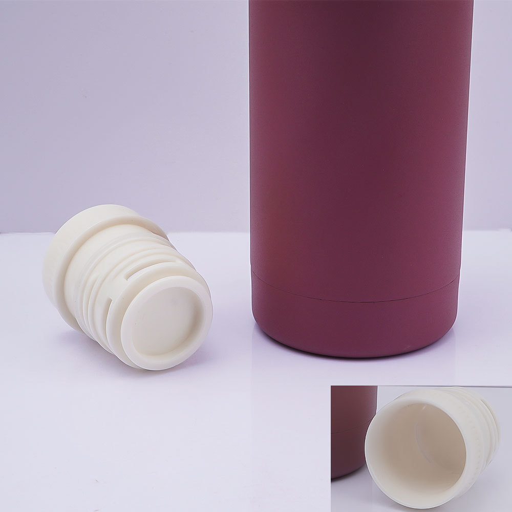 Credrink 500ml 슬림형 단열 스테인리스 스틸 보온병 음료, 누수 방지 뚜껑 및 내장형 컵 이중벽 단열, 24시간 뜨거운 음료, 커피, 차, 식기 세척기에 적합