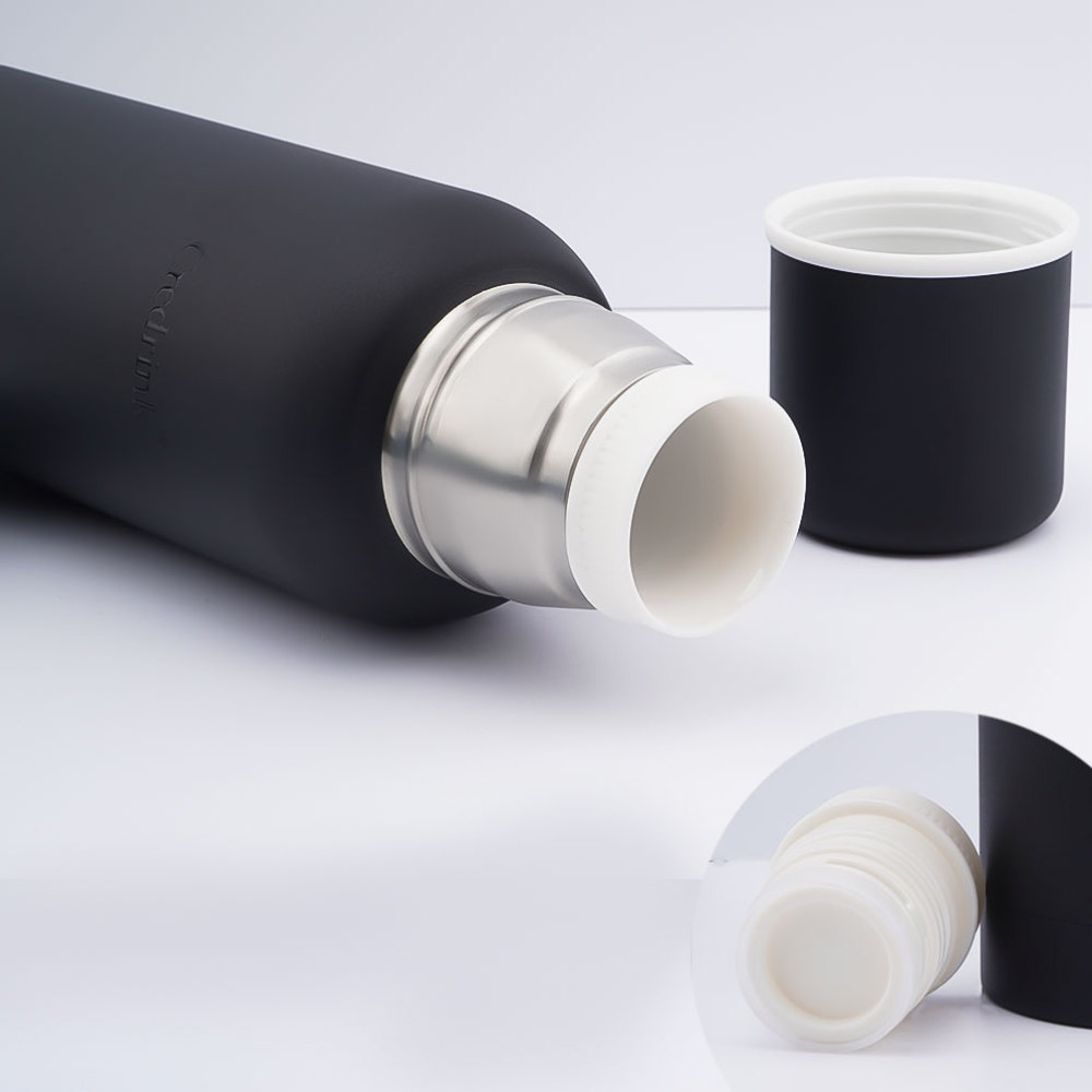 Credrink 25oz Insulated Stainless Steel Thermos for Hot & Cold Beverages with Leak Proof Lid & Built-in Cup Triple Wall Insulation Hot 24 Hrs Perfect for Coffee Tea Dishwasher Safe