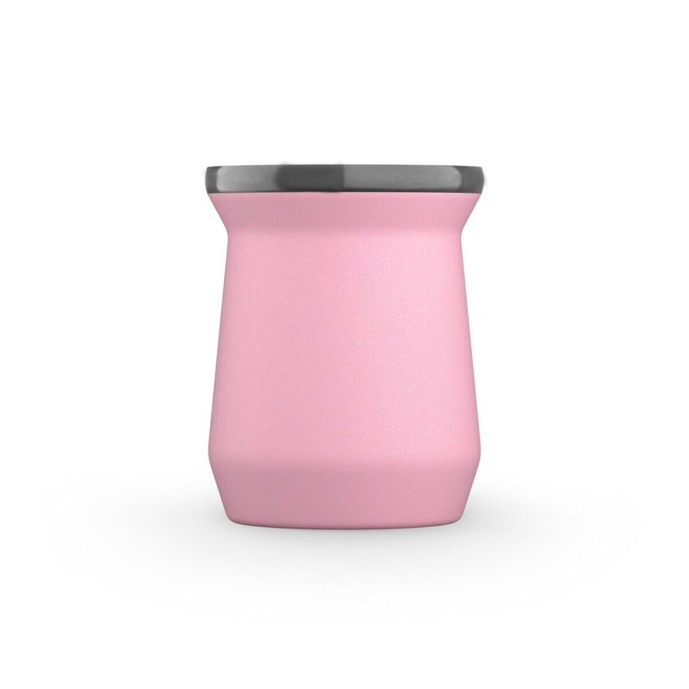 Credrink 8oz yerba mate cup messi style pink double wall stainless steel vacuum yerba mate tea cups