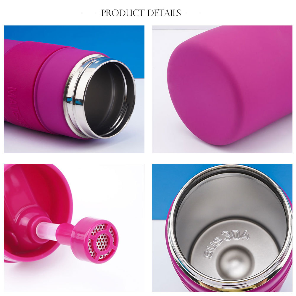 Termo para Yerba Mate Credrink – Mate Argentino 500ml – Termo para mate todo en uno – Mate thermos all in one – Este kit de mate automático negro de acero inoxidable es ideal para tereré y té