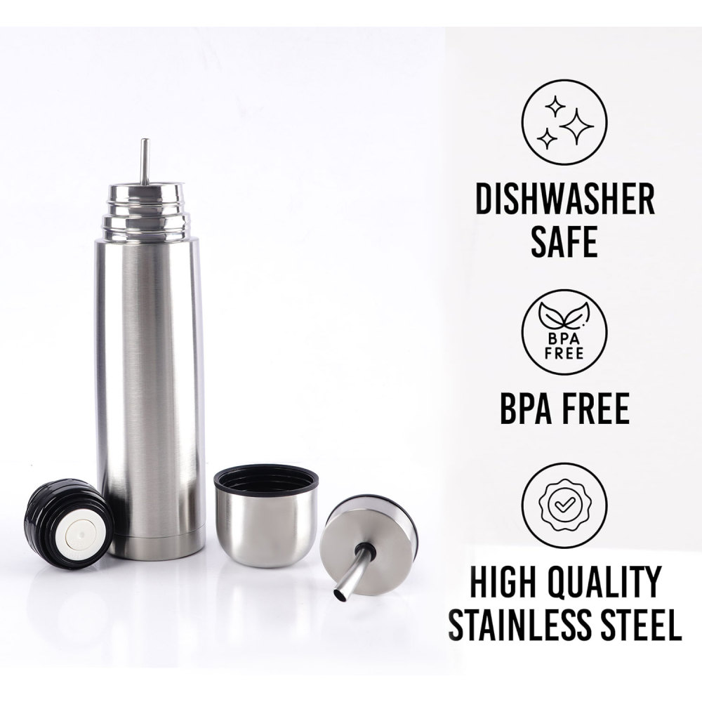 Termo Credrink Yerba Mate – Mate Argentino 500ml – Automático – Termo Mate y Bombilla Todo en Uno – No Necesitas Rellenarlo Cada Vez Que Quieras Beber