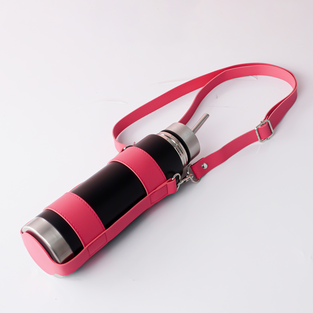 Credrink  3in 1 500ml Yerba Mate Thermos set with leather bag– Automate flask – Mate Argentino 500ml  - Thermo Mate Cup and Bombilla All In One - No Need to Refill Every Time You Want to Drink 