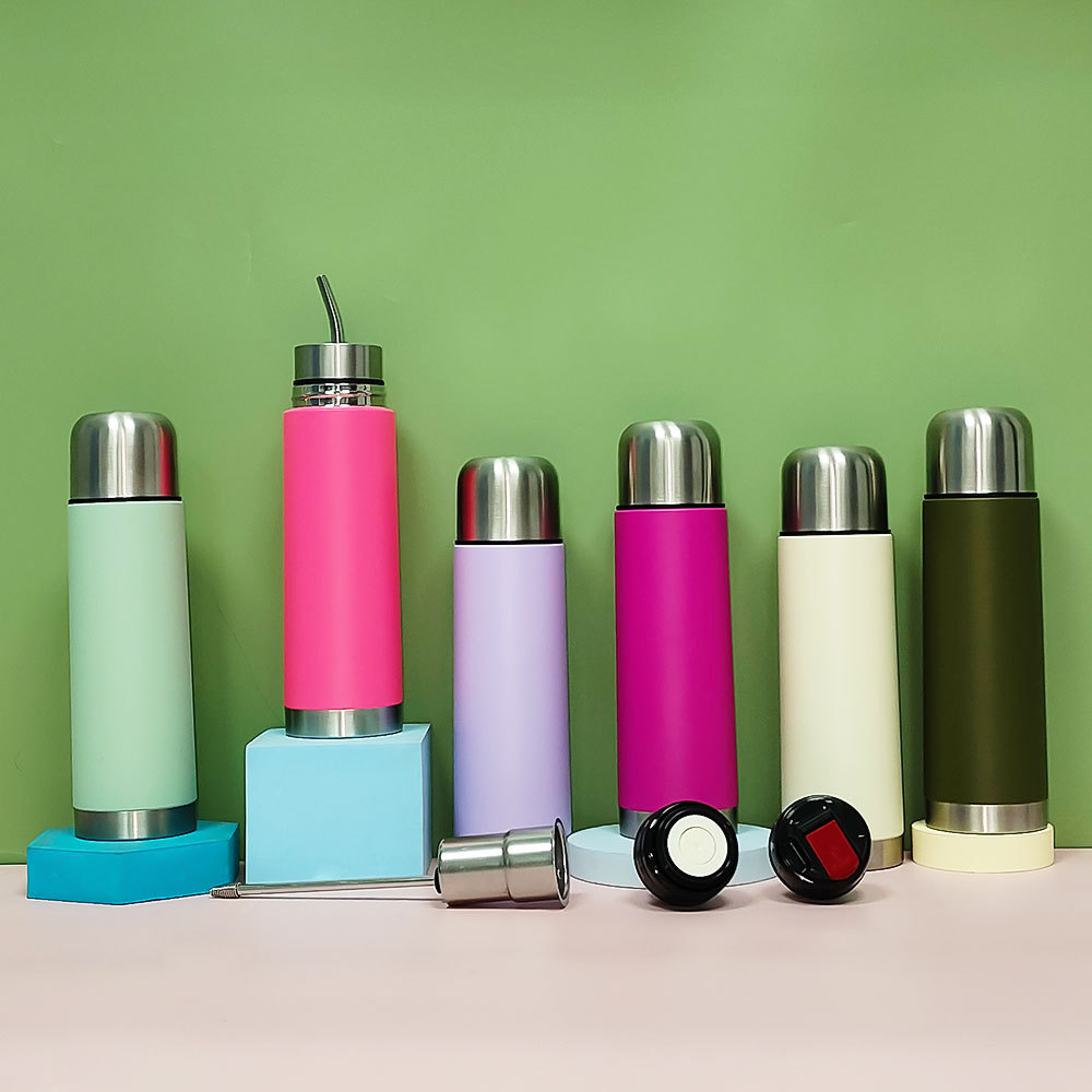 Nuevo termo 3 en 1 para Yerba Mate de Credrink – Botella automática – Mate Argentino 500 ml – Vaso termo para mate y bombilla todo en uno – No es necesario rellenarlo cada vez que quieras beber