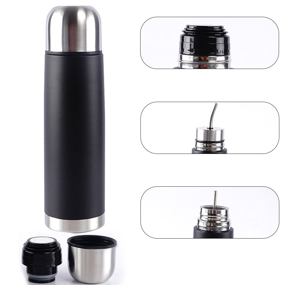 Termo Credrink Yerba Mate – Mate Argentino 500ml – Automático – Termo Mate y Bombilla Todo en Uno – No Necesitas Rellenarlo Cada Vez Que Quieras Beber