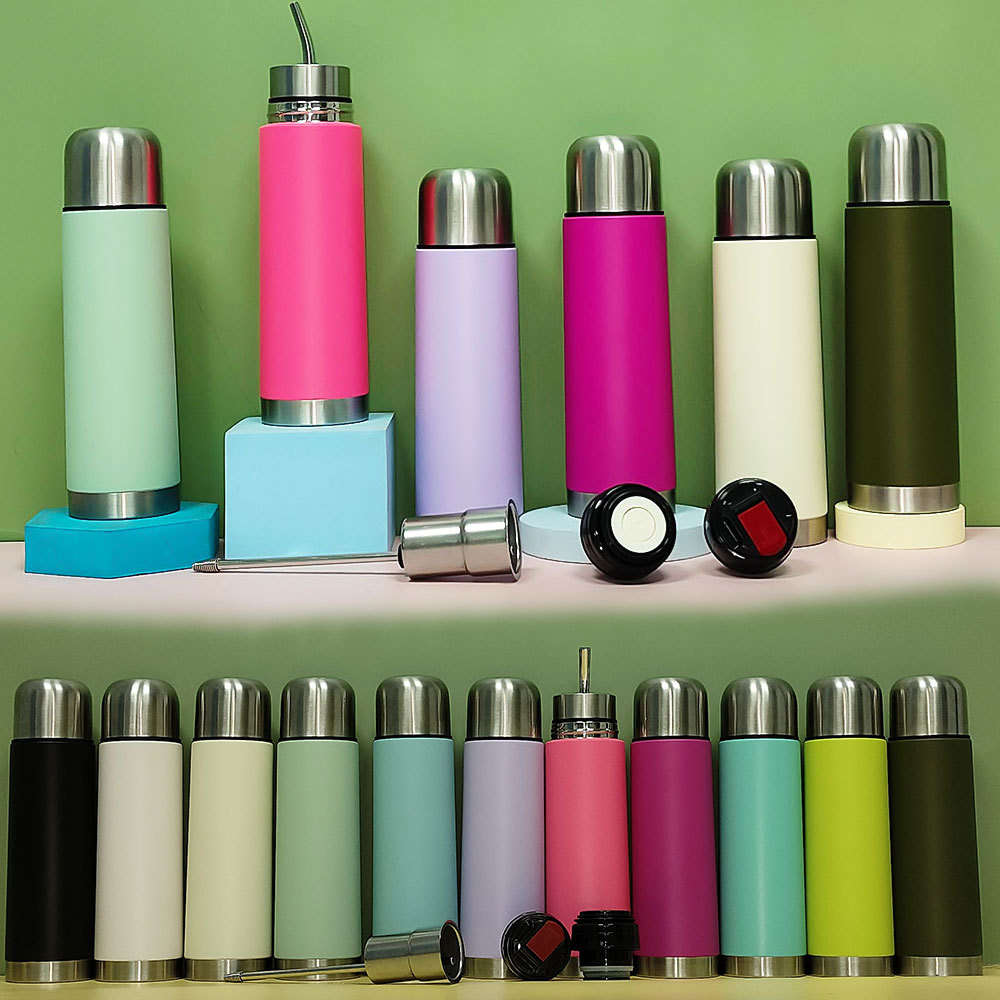 Credrink  3in 1 500ml Yerba Mate Thermos set– Automate flask – Mate Argentino 500ml  - Thermo Mate Cup and Bombilla All In One - No Need to Refill Every Time You Want to Drink 