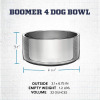Credrink Stainless Steel pet bowl Non-Slip Dog Bowl Holds 32 Ounces