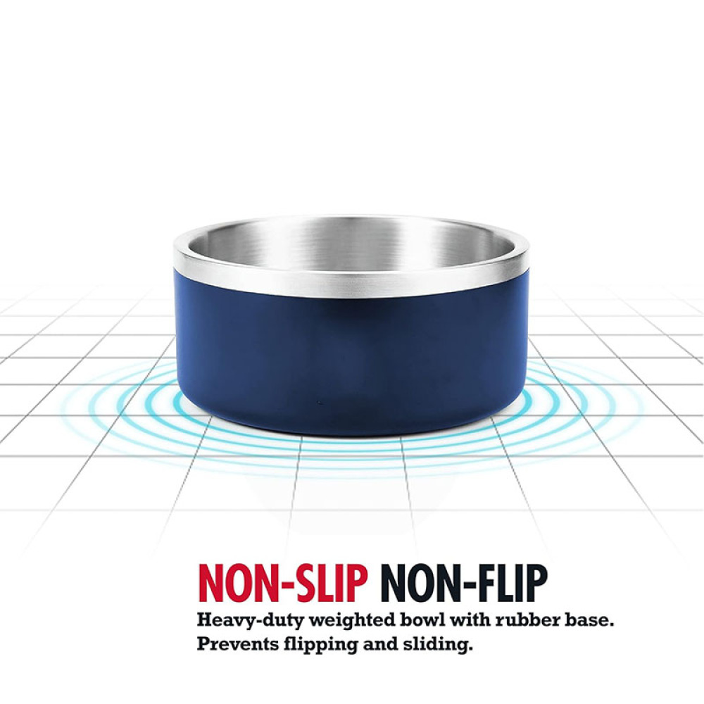 Credrink Gamelle isotherme pour chien 44 oz Double paroi en acier inoxydable Gamelle pour chien Antidérapante Anti-déversement Lavable au lave-vaisselle Gamelle pour chat Gamelle pour nourrir les animaux de compagnie de grande, moyenne et petite taille