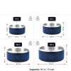 Credrink 66oz Insulated Dog Bowl Double Wall Stainless Steel Dog Food Dish Non-Slip Spill Proof Dishwasher Safe Cat Bowl Water Bowl for Feeding Large Medium Small Pets