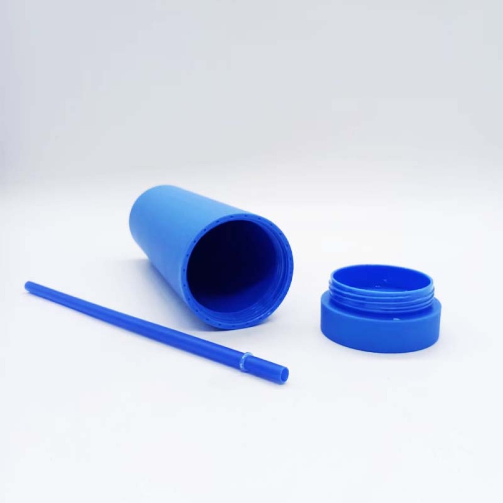 Vente en gros directe d'usine de Credrink Gobelets minces multicolores avec couvercles et paille Gobelet en acrylique à double paroi de 16 oz Gobelets minces mats hauts