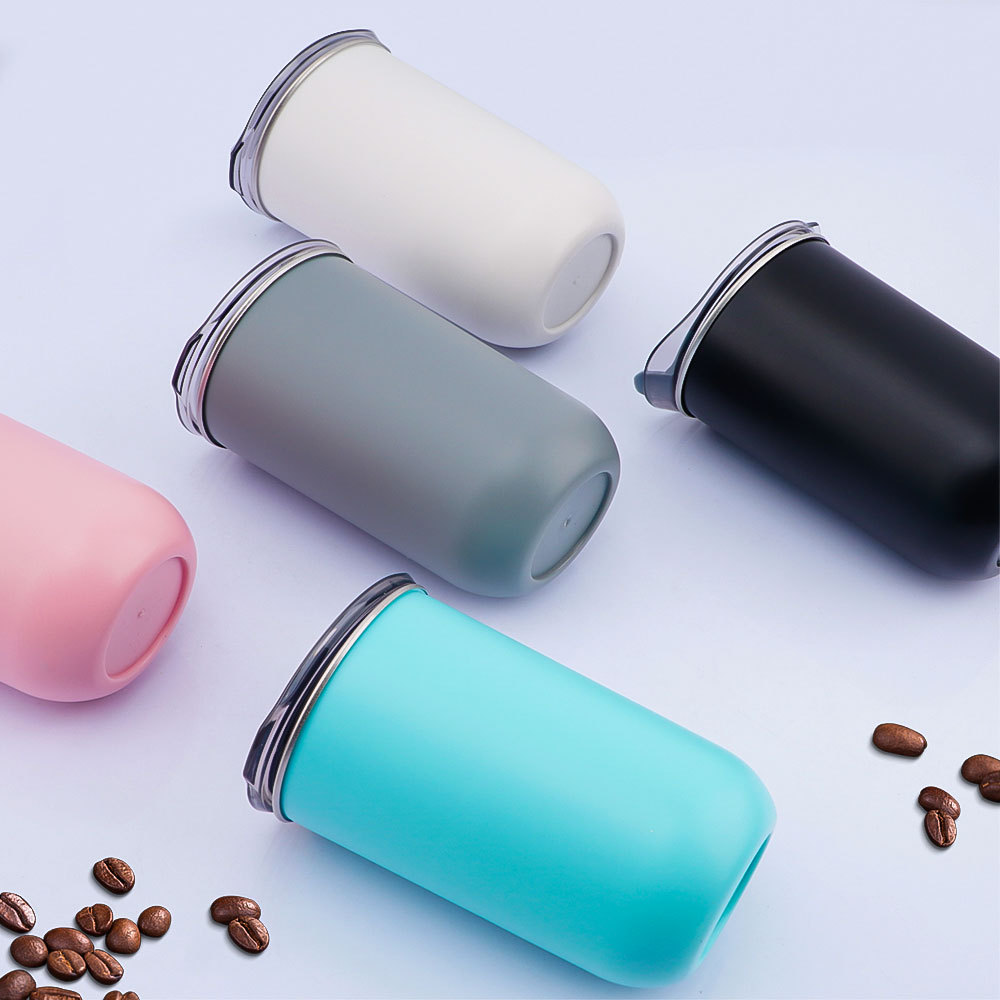 Vaso de vino Credrink Mini de 300 ml con doble pared interior de acero inoxidable y exterior de plástico, taza térmica para café, vasos de viaje