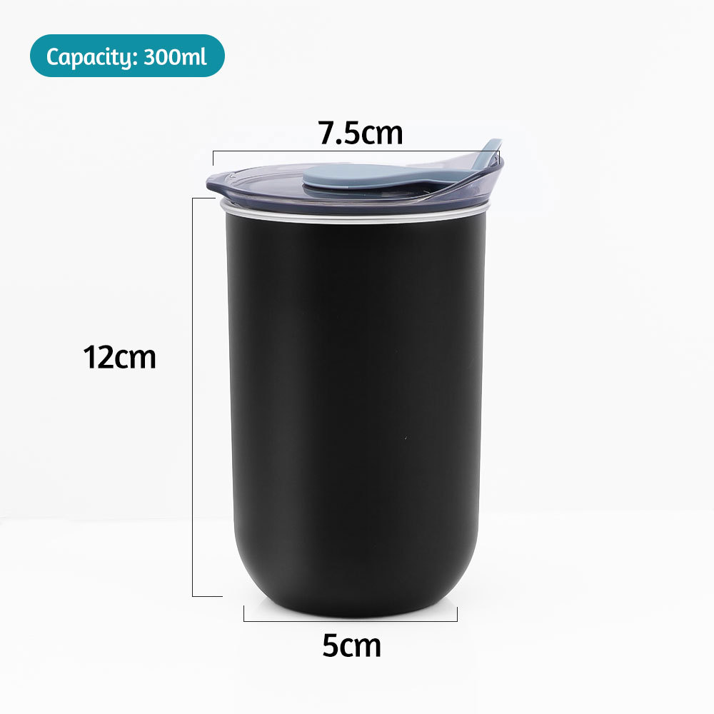 Vaso de vino Credrink Mini de 300 ml con doble pared interior de acero inoxidable y exterior de plástico, taza térmica para café, vasos de viaje