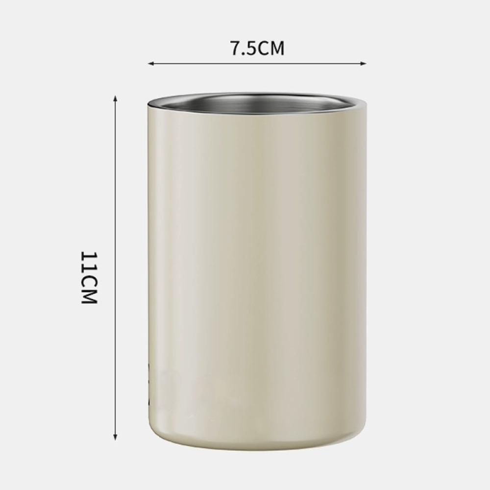 Credrink Light luxury cream mouthwash cup for couples stainless steel toothbrush cup for home use toothbrushes dental jars wash cup cover