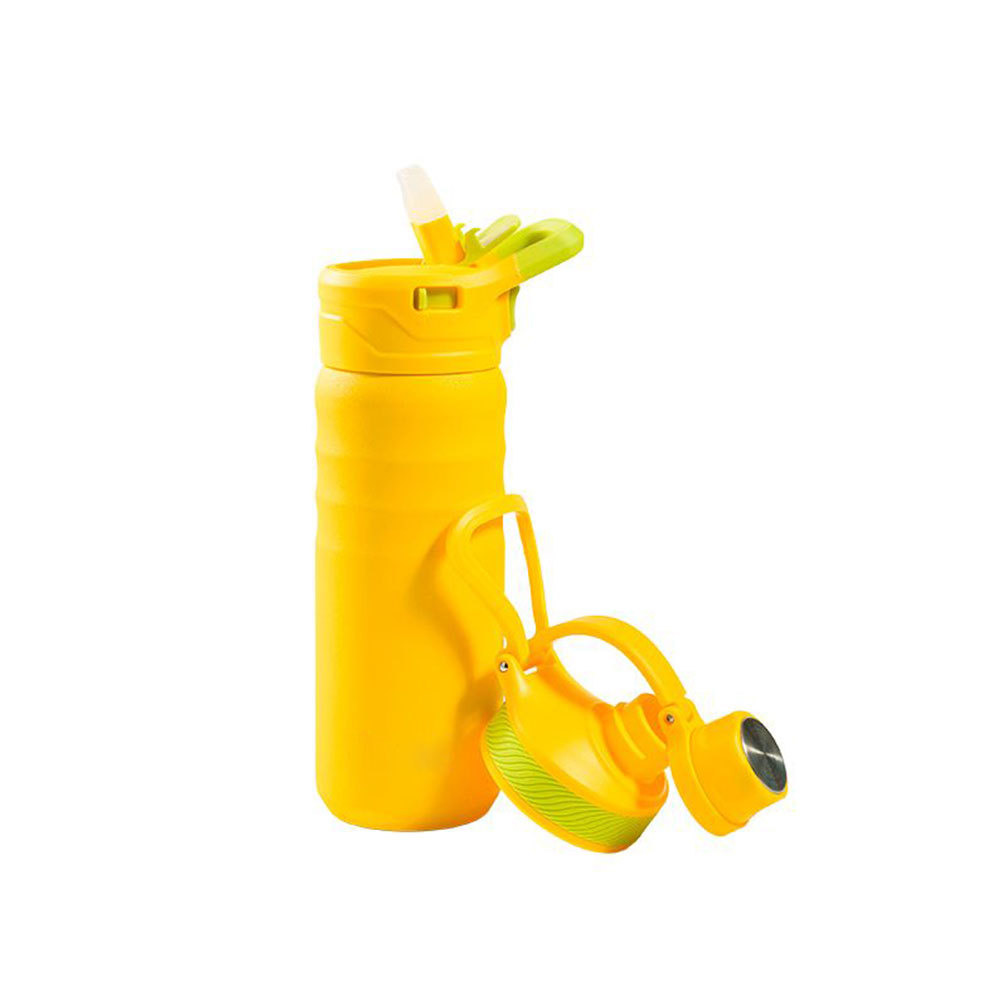 Изолированная бутылка для воды Credrink из нержавеющей стали с крышкой-соломинкой TAPA PUSH C/PICO 530 мл, двухстенная вакуумная многоразовая металлическая термос-бутылка для воды с широким горлом, спортивная фляжка для холодных напитков