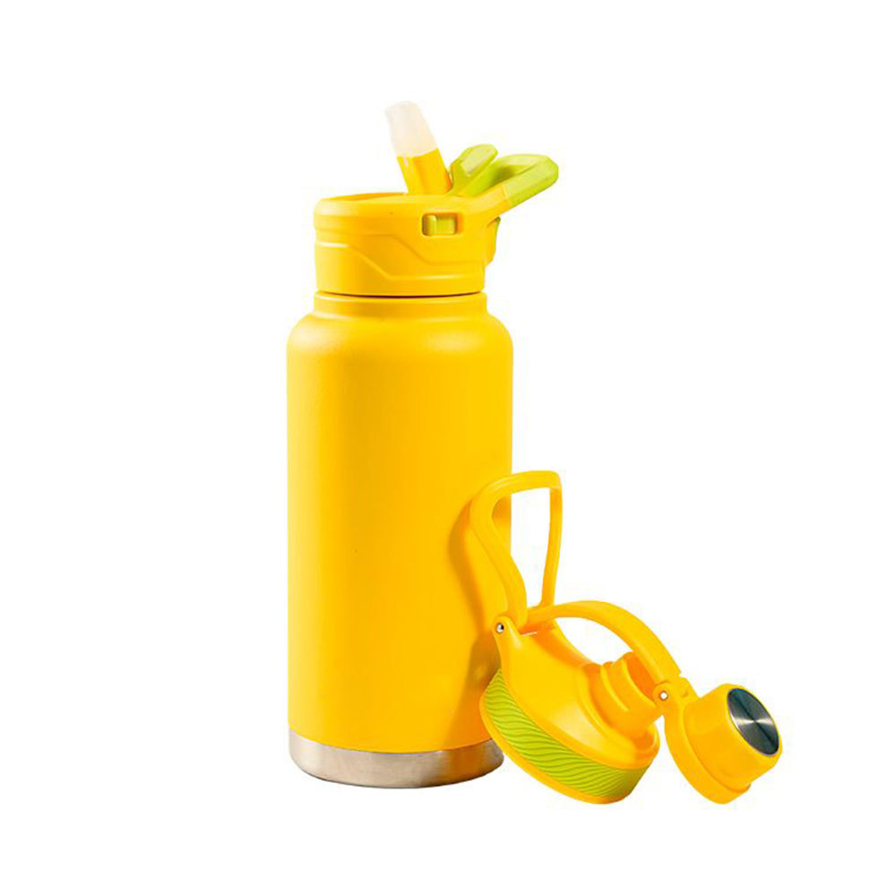 Credrink 950ml Insulated Water Bottle Stainless Steel Water Bottles with Straw Lid TAPA PUSH C/PICO 530 ml Double Wall Vacuum Reusable Metal Thermos Water Bottle Wide Mouth Sports Water Flask For Cold Drink