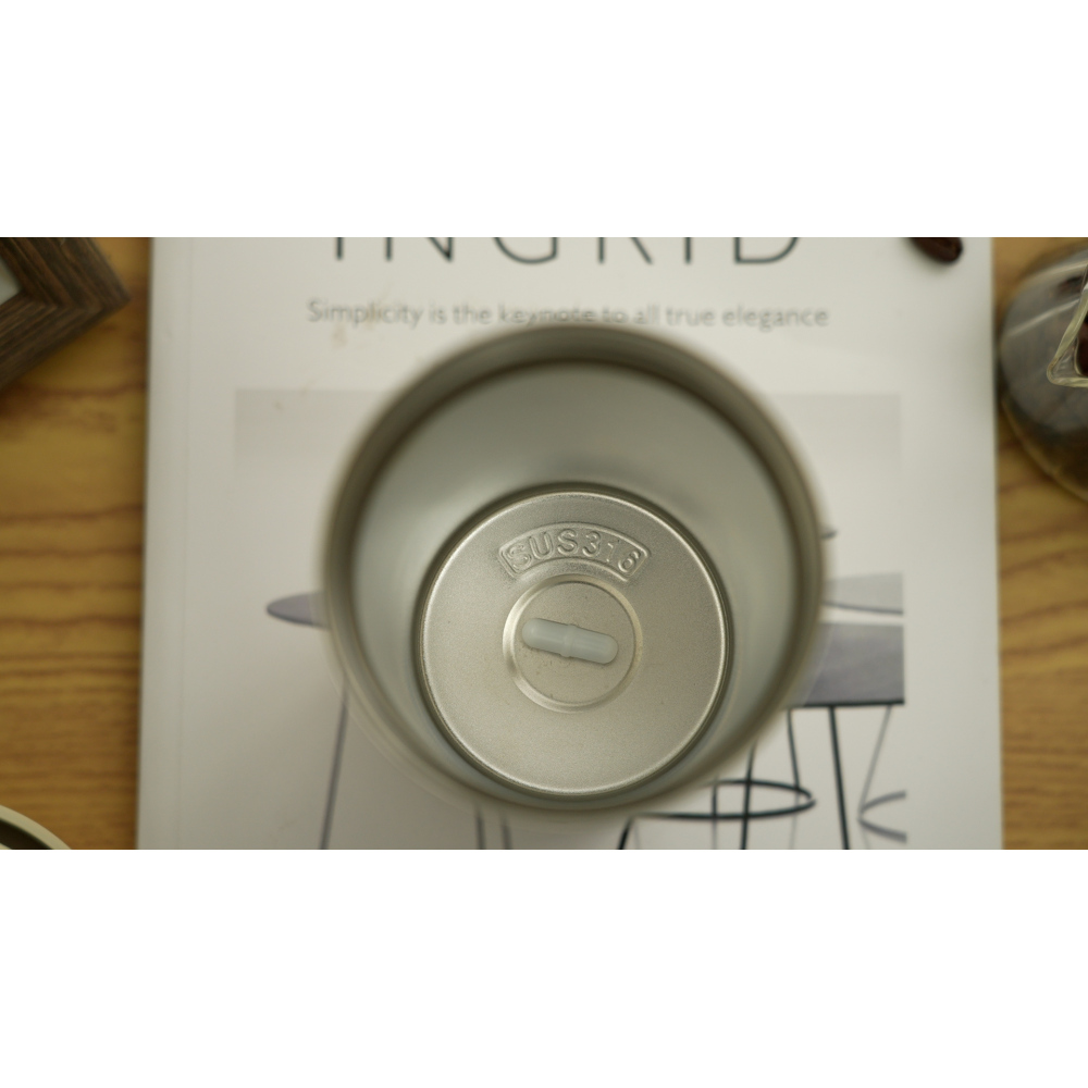 Credrink Tasse à café isotherme automatique en acier inoxydable à double paroi avec couvercle, tasse thermos de voyage portable, tasse à café chaude et froide réutilisable