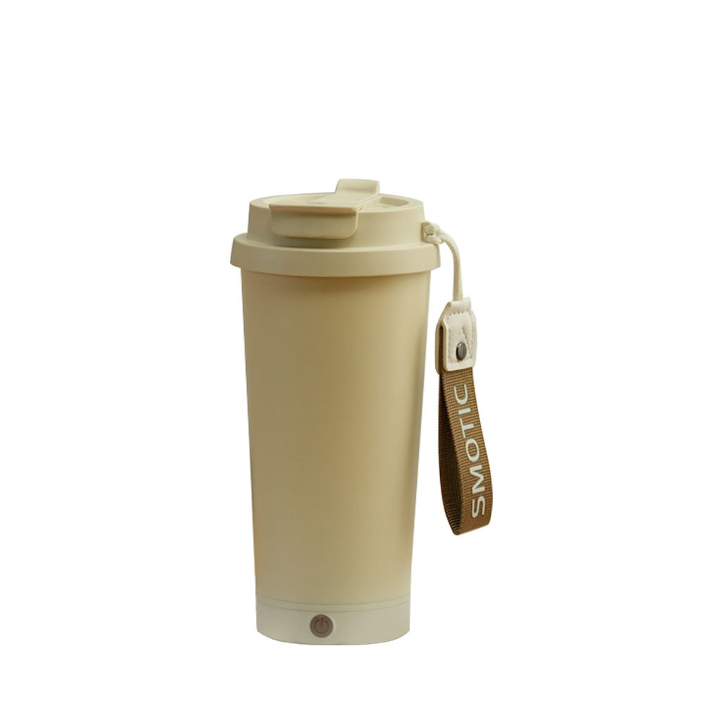 Credrink Tasse à café isotherme automatique en acier inoxydable à double paroi avec couvercle, tasse thermos de voyage portable, tasse à café chaude et froide réutilisable