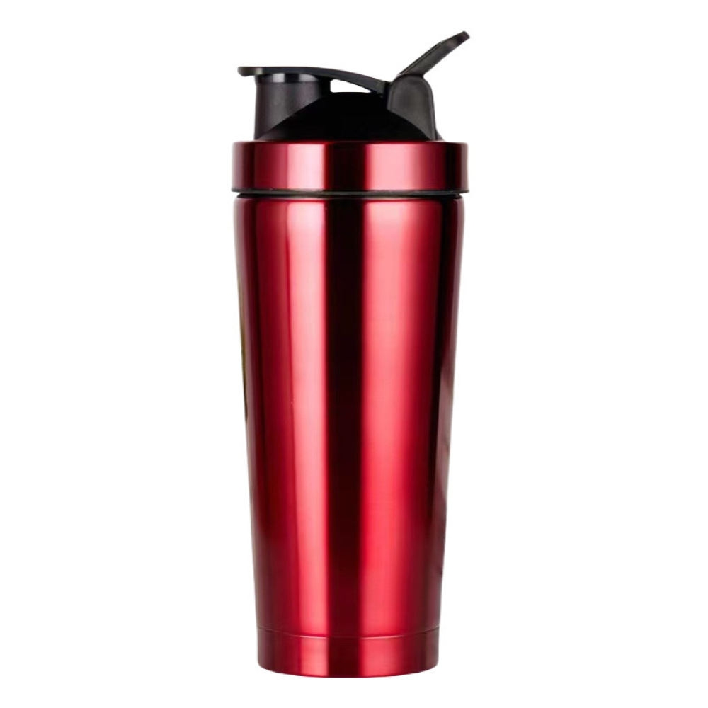 Bouteille shaker améliorée Credrink pour mélanges de protéines, bouteille shaker pour protéines avec rangement pour poudre, bouteille shaker en acier inoxydable avec fouet métallique, sans BPA, conception anti-fuite