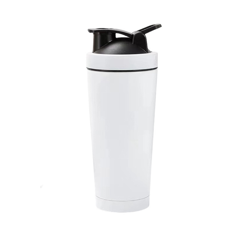 Bouteille shaker améliorée Credrink pour mélanges de protéines, bouteille shaker pour protéines avec rangement pour poudre, bouteille shaker en acier inoxydable avec fouet métallique, sans BPA, conception anti-fuite