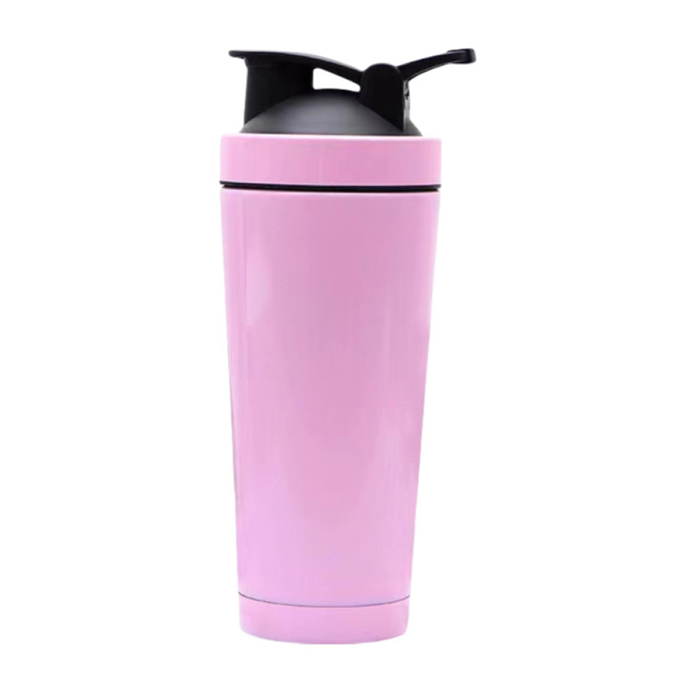 Bouteille shaker améliorée Credrink pour mélanges de protéines, bouteille shaker pour protéines avec rangement pour poudre, bouteille shaker en acier inoxydable avec fouet métallique, sans BPA, conception anti-fuite