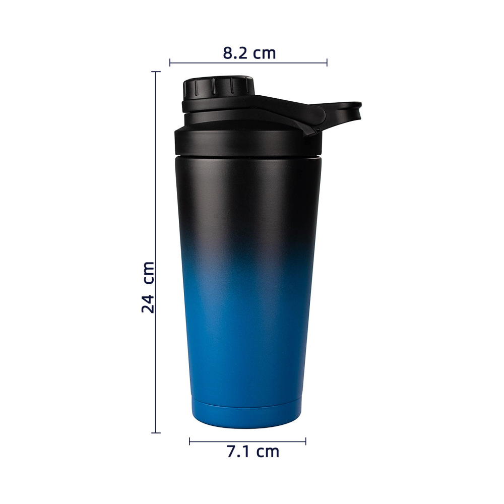 Bouteille shaker en acier inoxydable Credrink avec conception silencieuse - Bouteille shaker en métal isolée brevetée de 24 oz pour mélanges de protéines et pré-entraînement 100 % étanche