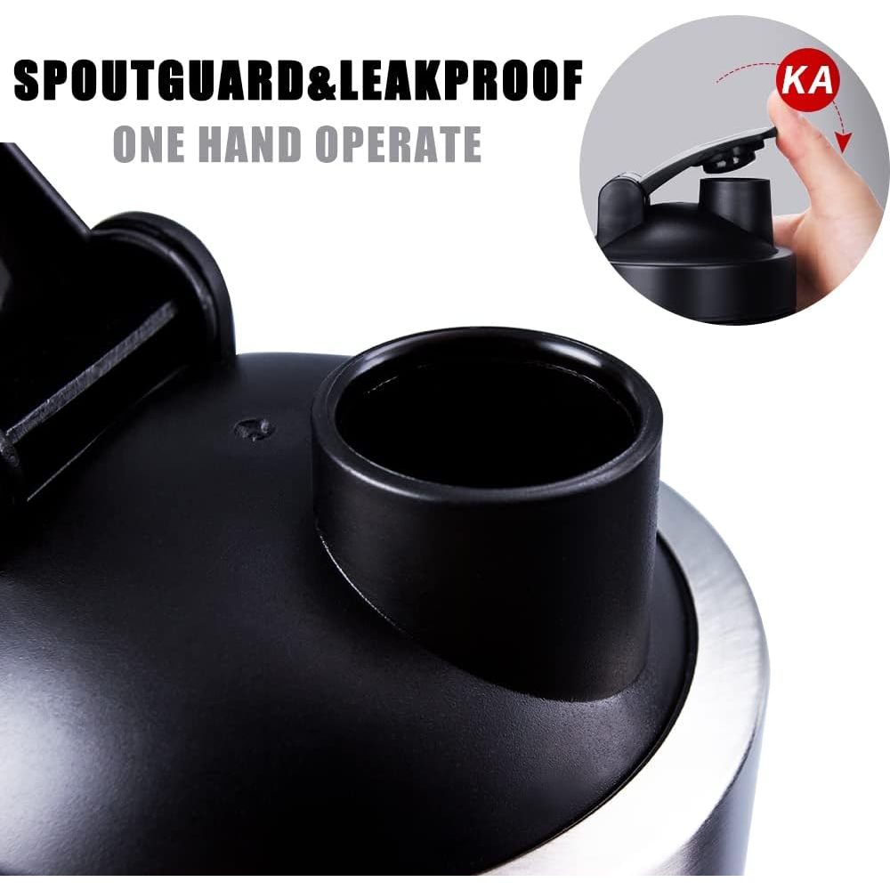 Bouteille shaker Credrink de 25 oz avec fouet métallique, bouteille shaker pour mélanges de protéines, bouteille shaker en acier inoxydable, bouteille shaker en métal, grande bouteille shaker