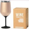 Credrink  Factory Direct wholesale Wine Tumbler 2.0 NEW Award winning Design with Detachable Stem Premium Stainless Steel Wine Glass with Lid Triple Insulated Tumbler 12oz Capacity Great Gift
