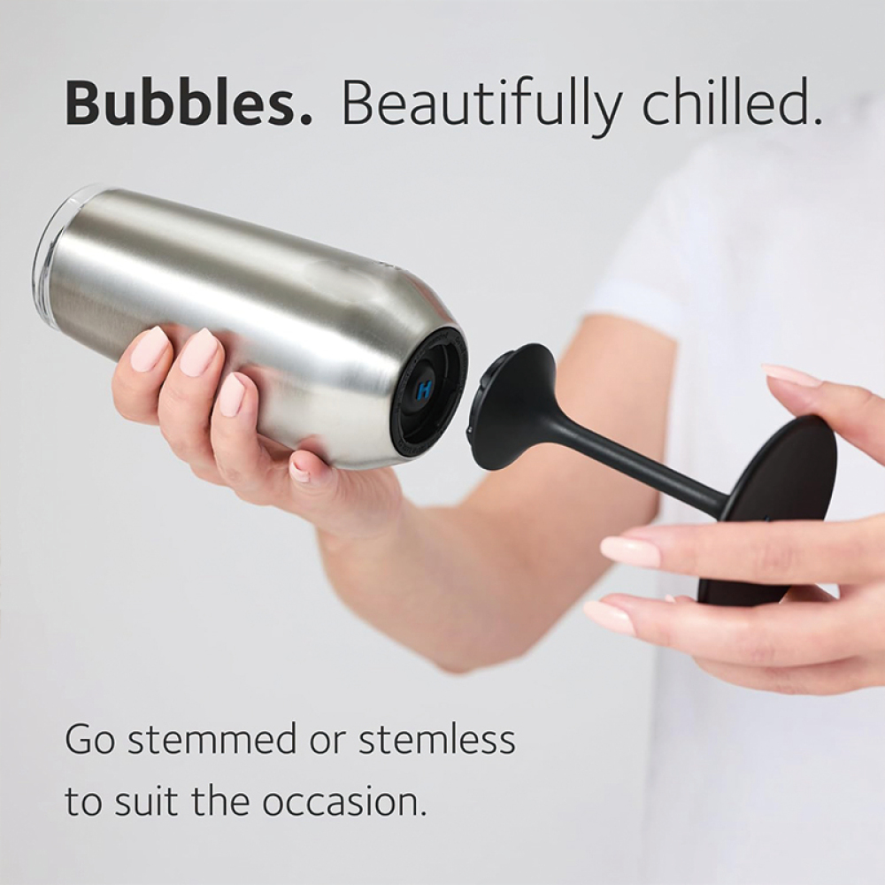 Flûte à champagne en gros directe d'usine Credrink NOUVEAU Design primé avec tige amovible Verre à champagne en acier inoxydable de qualité supérieure avec couvercle Gobelet à triple isolation Capacité de 8 oz Excellent cadeau