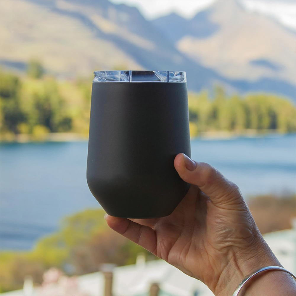 Verre à vin en gros direct d'usine Credrink 2.0 NOUVEAU Design primé avec tige amovible Verre à vin en acier inoxydable de qualité supérieure avec couvercle Gobelet à triple isolation Capacité de 12 oz Excellent cadeau