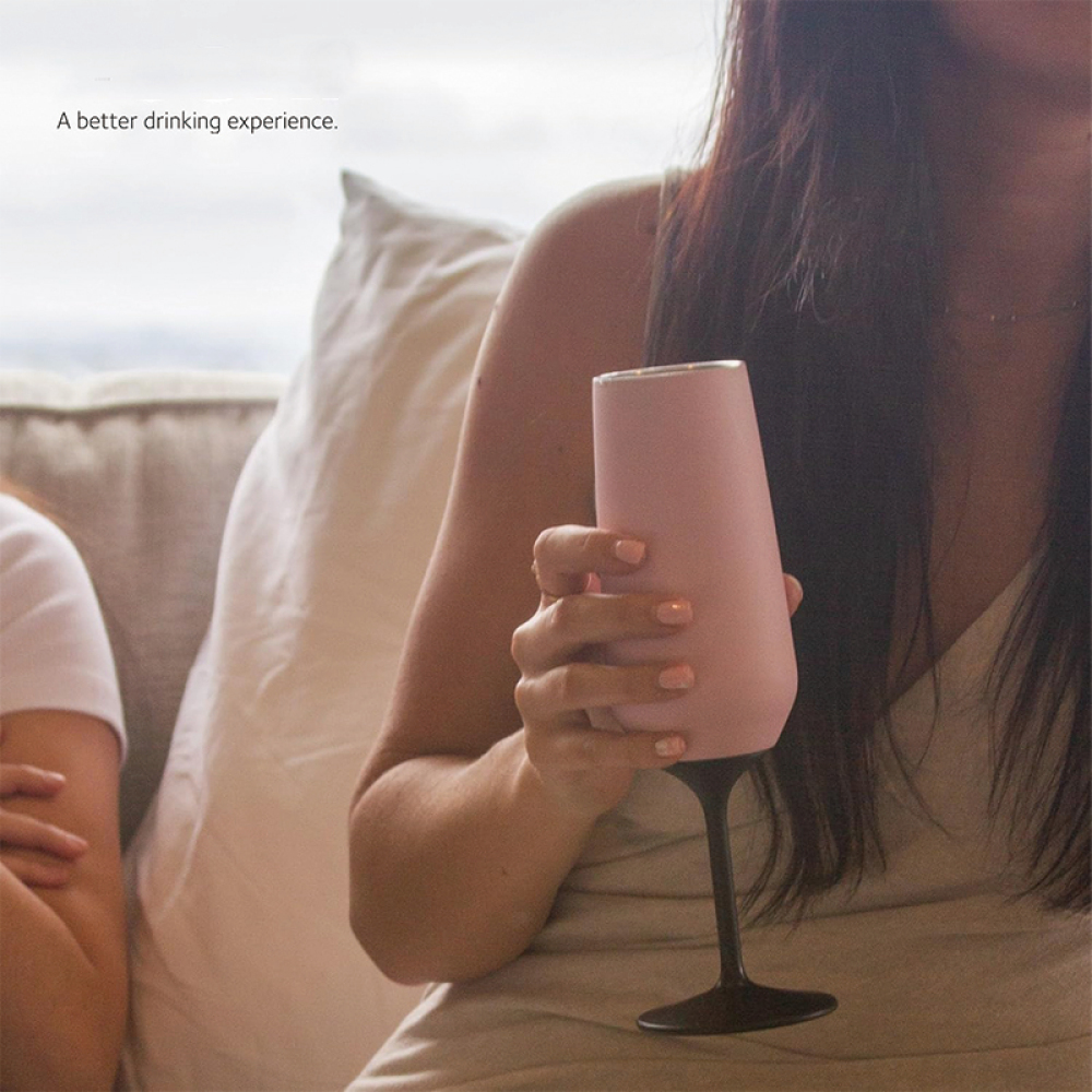 Flûte à champagne en gros directe d'usine Credrink NOUVEAU Design primé avec tige amovible Verre à champagne en acier inoxydable de qualité supérieure avec couvercle Gobelet à triple isolation Capacité de 8 oz Excellent cadeau