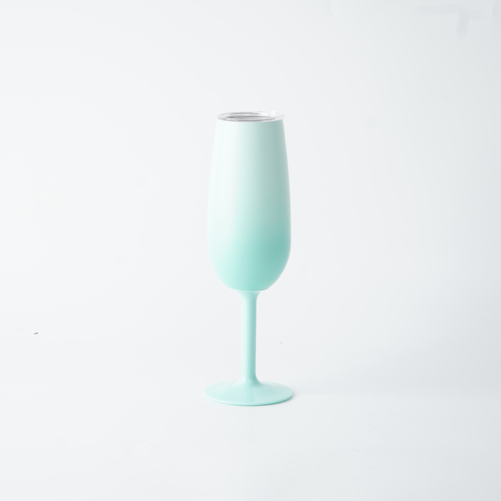 Credrink Factory Direct wholesale Custom logo print double wall stainless steel vacuum champagne flute Award-winning Design with Detachable Stem