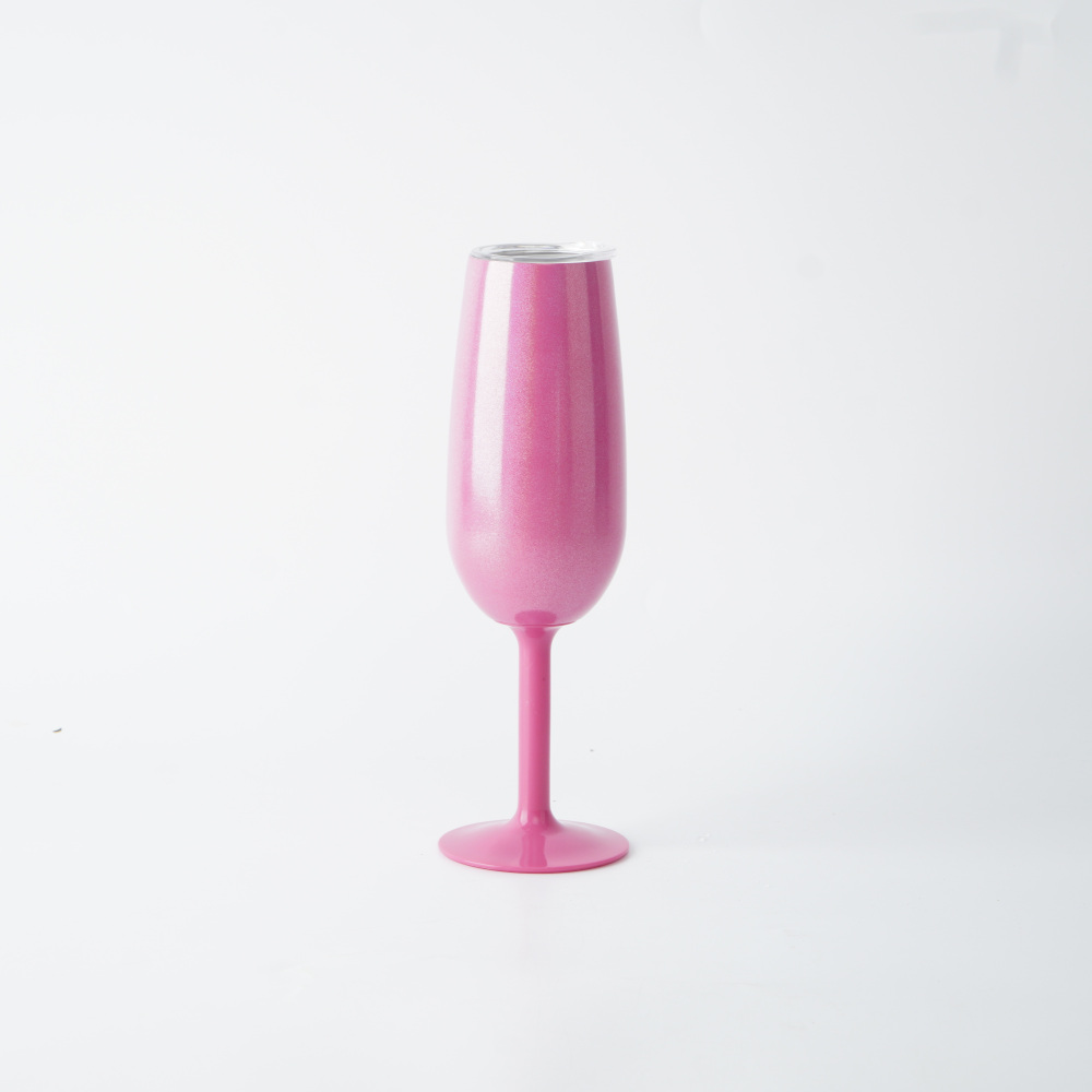 Credrink Factory Direct wholesale Custom logo print double wall stainless steel vacuum champagne flute Award-winning Design with Detachable Stem
