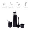 Credrink Complete Yerba Mate Set - термос 1 л с ручкой и чашка из тыквы Mate на 8 унций с бомбильей и щеточкой для чистки в комплекте - все из высококачественной нержавеющей стали 304 18/8