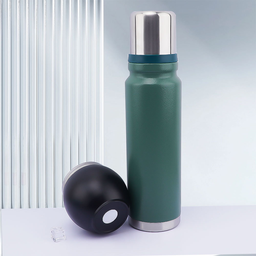 Credrink Complete Yerba Mate Set - большой новый термос объемом 1 л, современная чашка для мате объемом 9 унций, бомбилья и щетка для чистки в комплекте - все из высококачественной нержавеющей стали 304 18/8