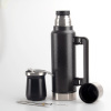 Ensemble complet de maté Credrink - Grand thermos de 1300 8 ml et tasse à maté moderne de 304 ml, Bombilla et brosse de nettoyage incluses - Tout en acier inoxydable 18 8/XNUMX de qualité supérieure