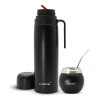 Credrink Complete Yerba Mate Set - 1L big new thermos&7oz Modern Mate Gourd cup Bombilla and Cleaning Brush Included - All Premium Quality 304 18/8 Stainless Steel