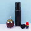 Credrink Complete Yerba Mate Set - 1L thermos with handle & 9oz TPR Mate Gourd cup with Bombilla and Cleaning Brush Included - All Premium Quality 304 18/8 Stainless Steel