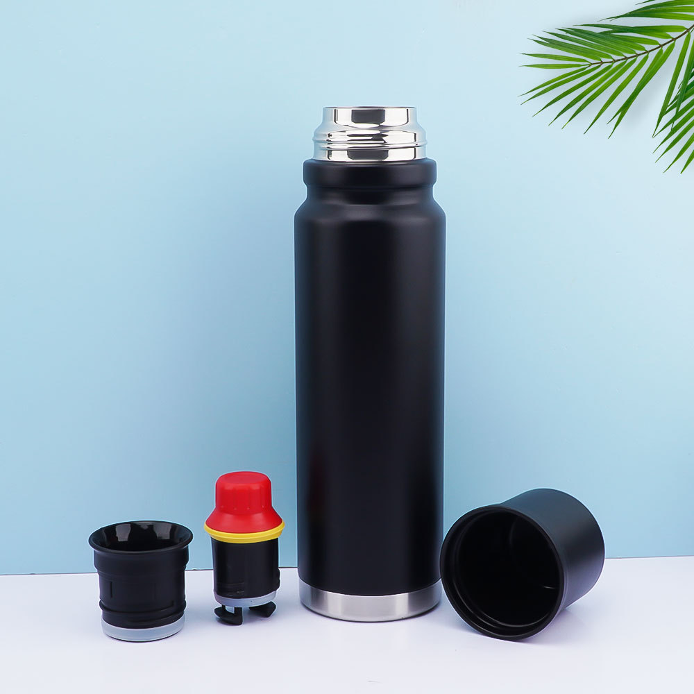 Credrink Complete Yerba Mate Set - 1L thermos with handle & 9oz TPR Mate Gourd cup with Bombilla and Cleaning Brush Included - All Premium Quality 304 18/8 Stainless Steel