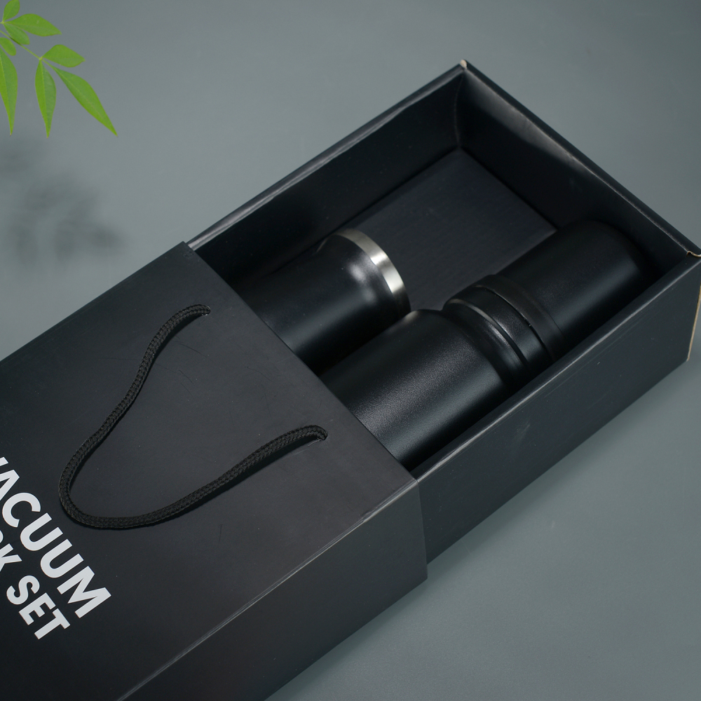 Credrink Complete Yerba Mate Set - 1L thermos two 8oz Modern Mate Gourd cup with gift box - All Premium Quality 304 18/8 Stainless Steel