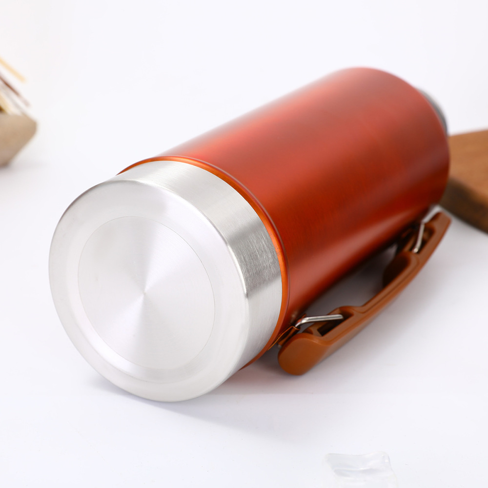 Credrink Complete Yerba Mate 세트 - 손잡이가 달린 1L 보온병 및 8oz Modern Mate 호박 컵, Bombilla 및 세척 브러시 포함 - 모든 프리미엄 품질 304 18/8 스테인리스 스틸