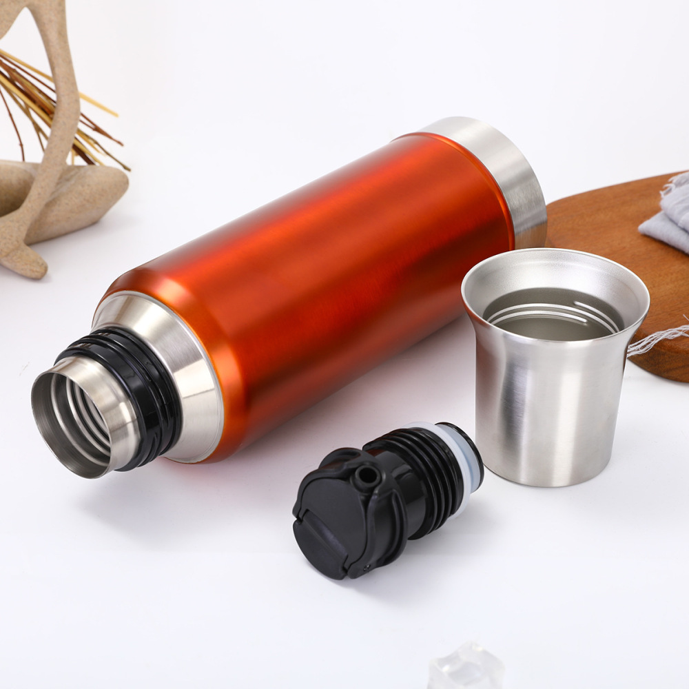 Credrink Complete Yerba Mate 세트 - 손잡이가 달린 1L 보온병 및 8oz Modern Mate 호박 컵, Bombilla 및 세척 브러시 포함 - 모든 프리미엄 품질 304 18/8 스테인리스 스틸