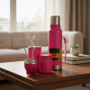 Credrink Factory Direct wholesale set Termo Mate cup & tea container Yerbera/azucerera Acero Inox Fucsia