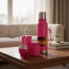 Credrink Factory Direct wholesale set Termo Mate cup & tea container Yerbera/azucerera Acero Inox Fucsia