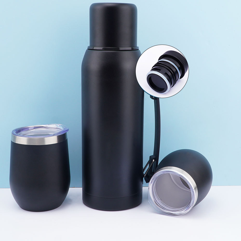 Credrink Complete Yerba Mate 세트 - 25oz & 8oz Modern Mate Gourd Thermos Bombilla 및 세척 브러시 포함 - 모든 프리미엄 품질 304 18/8 스테인리스 스틸