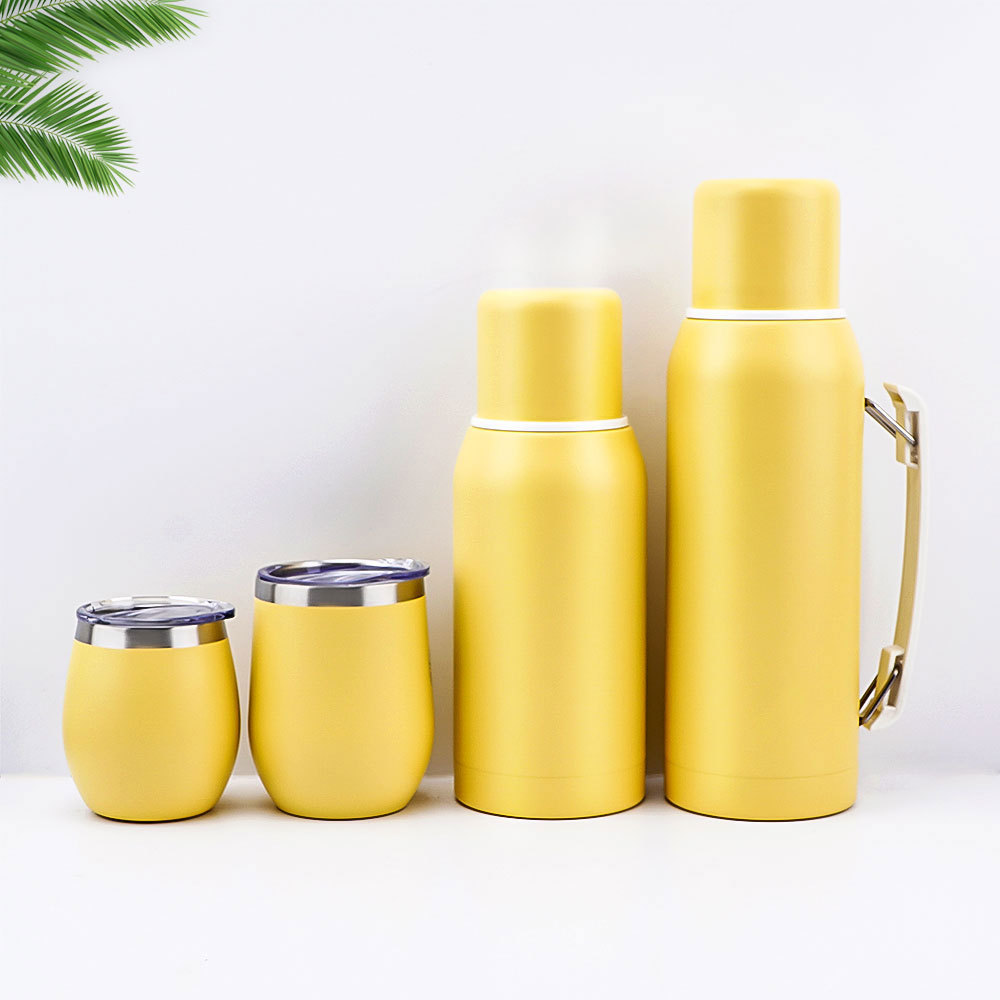 Credrink Complete Yerba Mate 세트 - 25oz & 8oz Modern Mate Gourd Thermos Bombilla 및 세척 브러시 포함 - 모든 프리미엄 품질 304 18/8 스테인리스 스틸